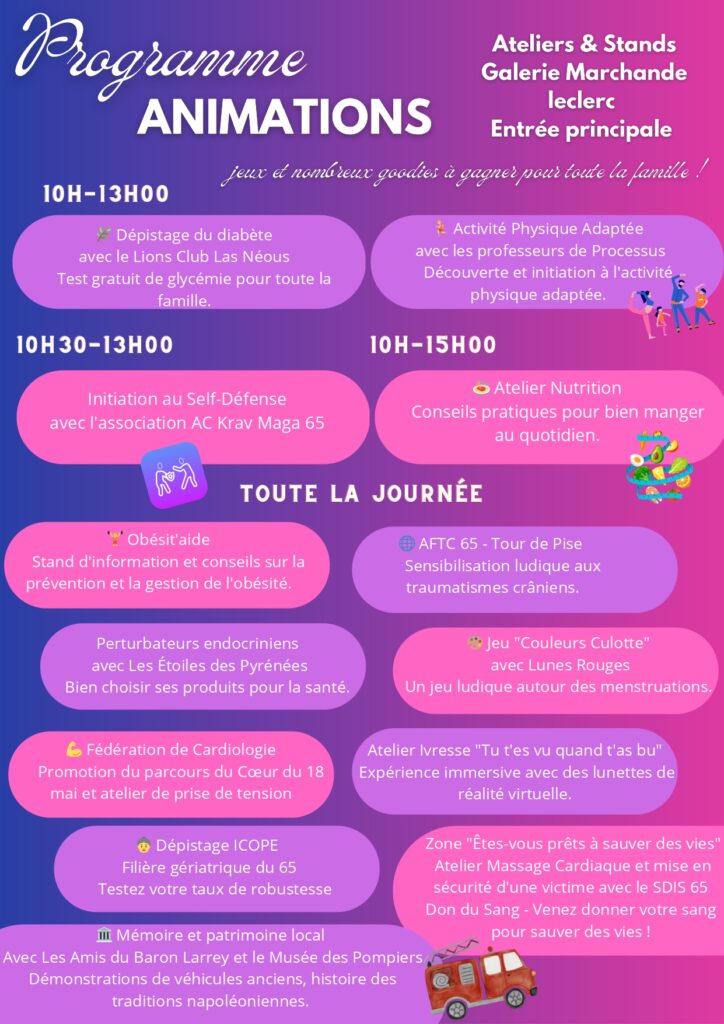Programme animations printemps de la santé